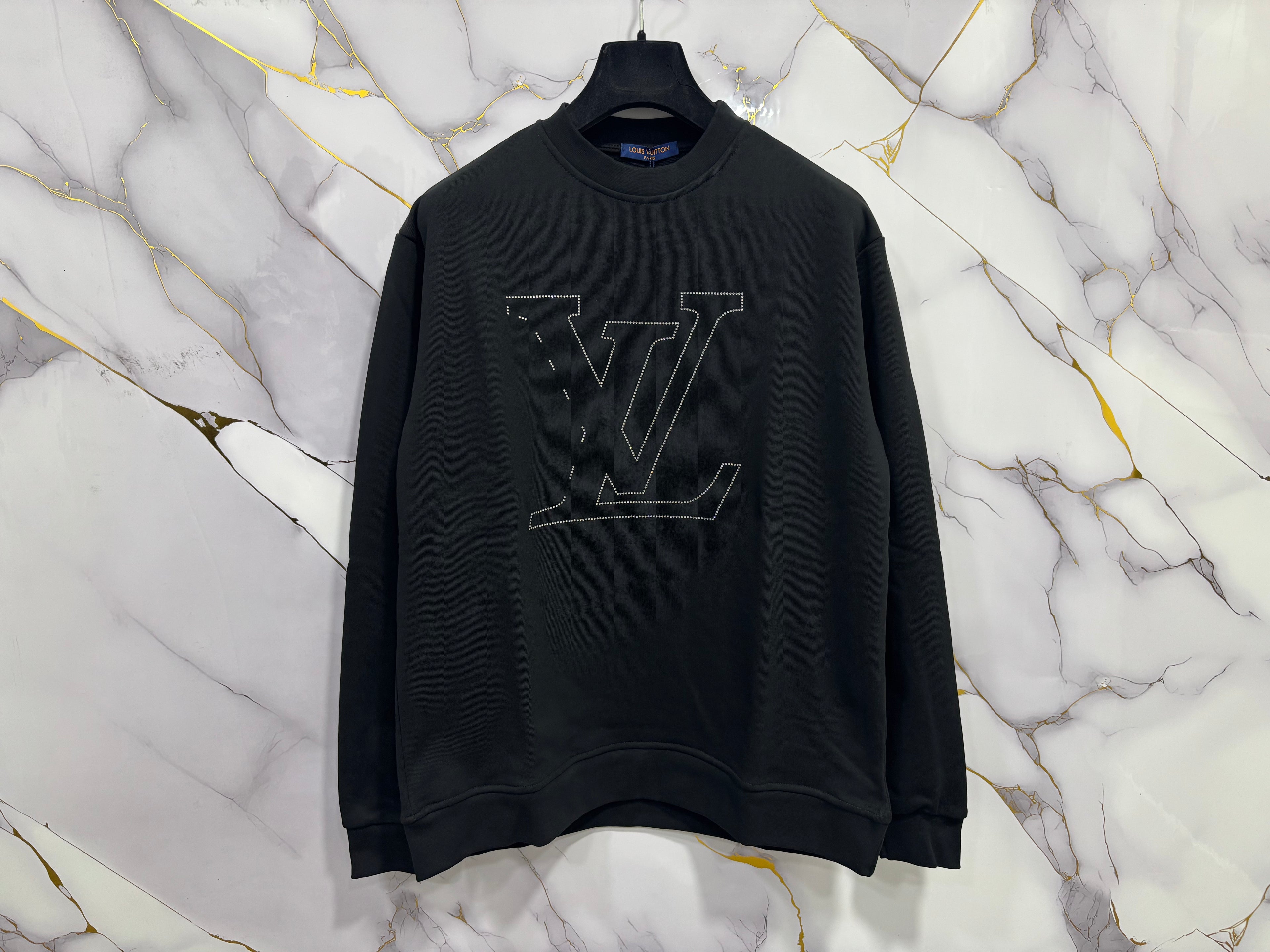 FELPA LV (LOGO GRANDE BRILLANTINATO)