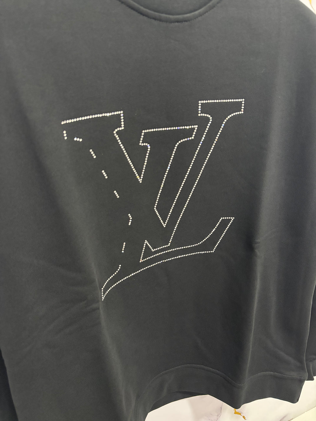 FELPA LV (LOGO GRANDE BRILLANTINATO)